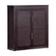 preview thumbnail 4 of 44, Teamson Home Hatteras 22 in. W 2-Door Wall Cabinet with Rattan Inlay Doors, Bathroom Wall Storage, Small Bathroom Organizer