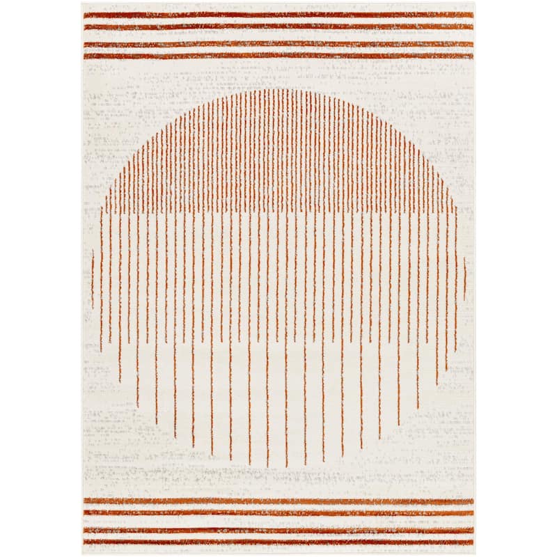 Livabliss Joel Mod Black/Ivory Ombre Geometric Striped Area Rug