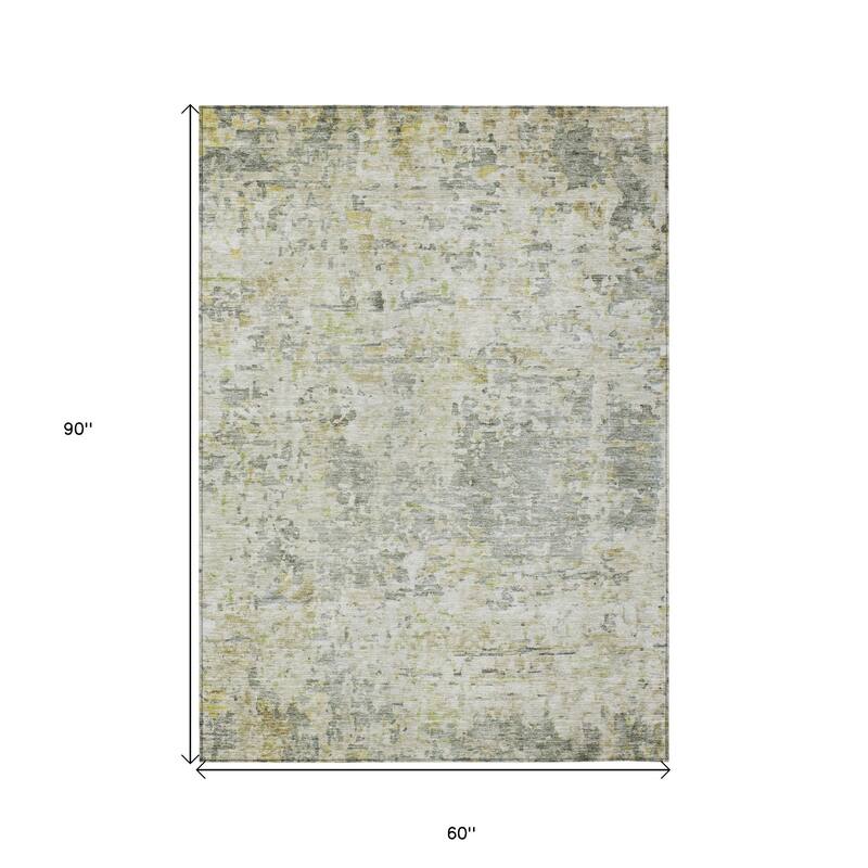 HomeRoots Abstract Transitional Rectangle Outdoor Rug