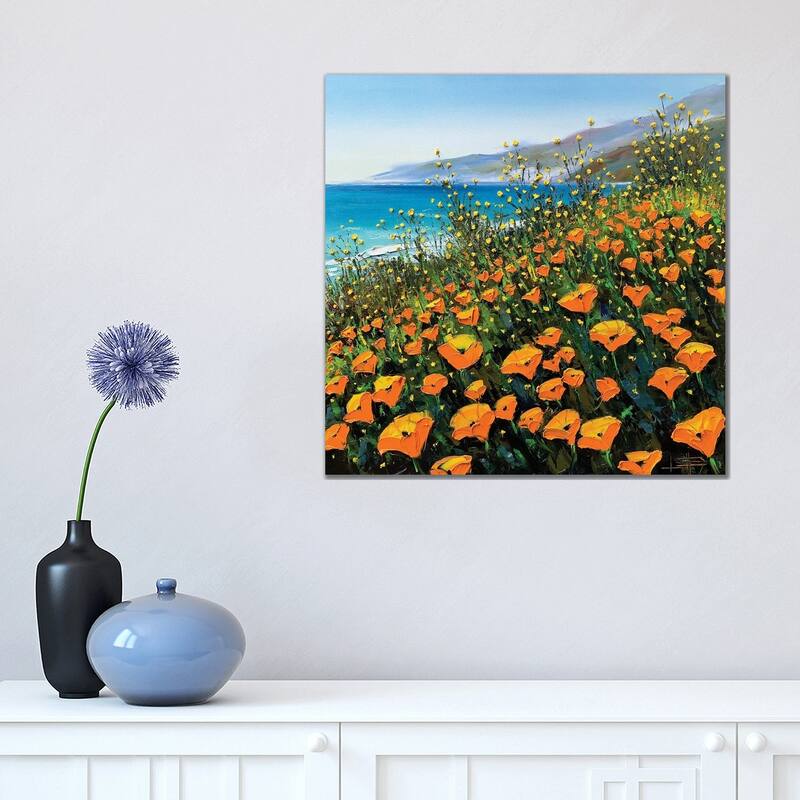iCanvas "Poppies In The Springtime II" by Lisa Elley Canvas Print - 18x18x1.5