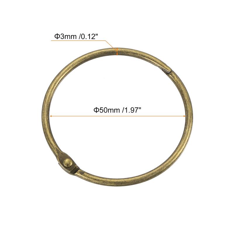 Shower Curtain Rings, 6pcs - Loose Leaf Binder Rings