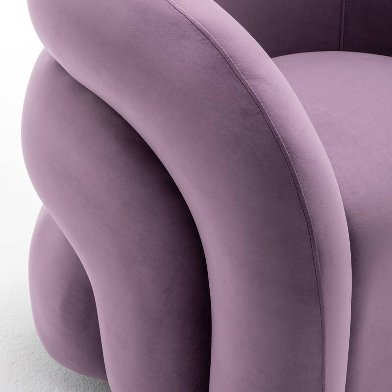 SEYNAR Modern Glam Velvet 360 Degree Swivel Accent Armchair with Tufted Back Set of 2