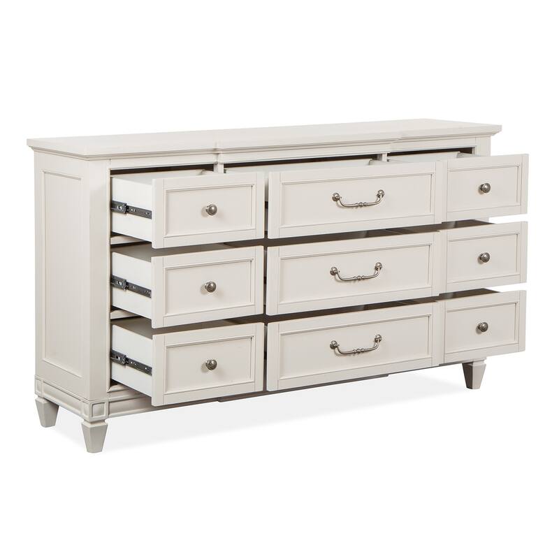 Magnussen Home Willowbrook Egg Shell White With Slight Rub Through Drawer Dresser
