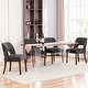 preview thumbnail 2 of 144, Wooden Dining Chairs Set of 2/4/6,Modern Fabric Upholstered Dining Room Chair Kitchen Chairs Set of 4 - Charcoal