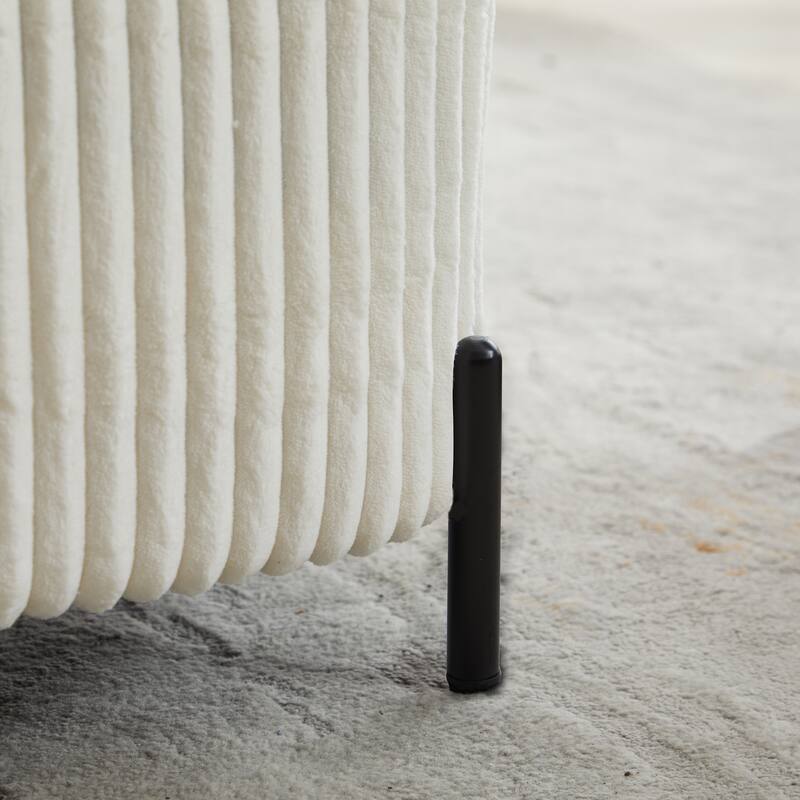 Ivory Upholstered Storage Bench Ottoman Bench, Simple Vanity Bench Makeup Bench Piano Bench Indoor Bench