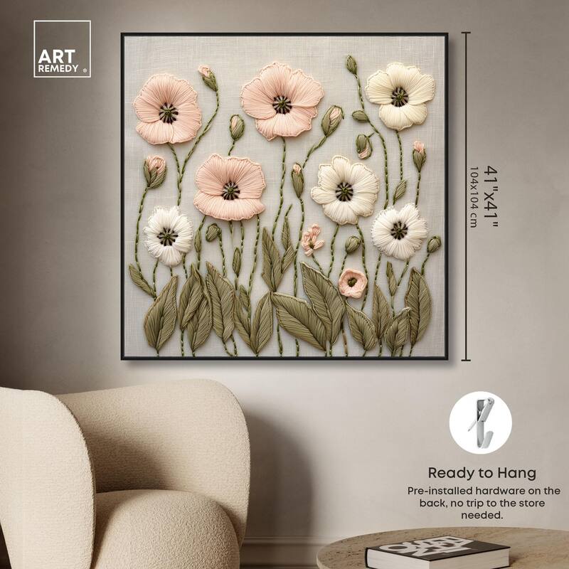 Stitched Serenity I Canvas by Art Remedy