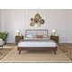 preview thumbnail 5 of 28, Hughes Mid-century Modern Upholstered Platform Bed with Wood Frame