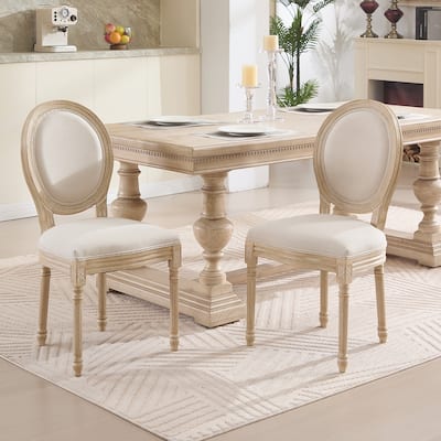 2PCS Cotton Linen Dining Chairs
