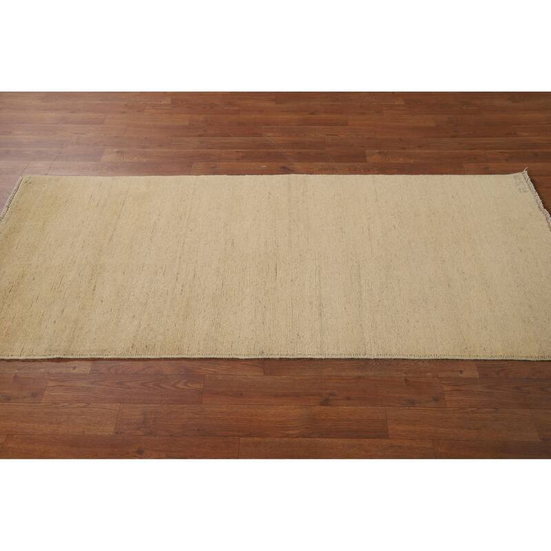 Contemporary Gabbeh Oriental Foyer Rug Hand-Knotted Wool Carpet - 2'7"x 5'10"