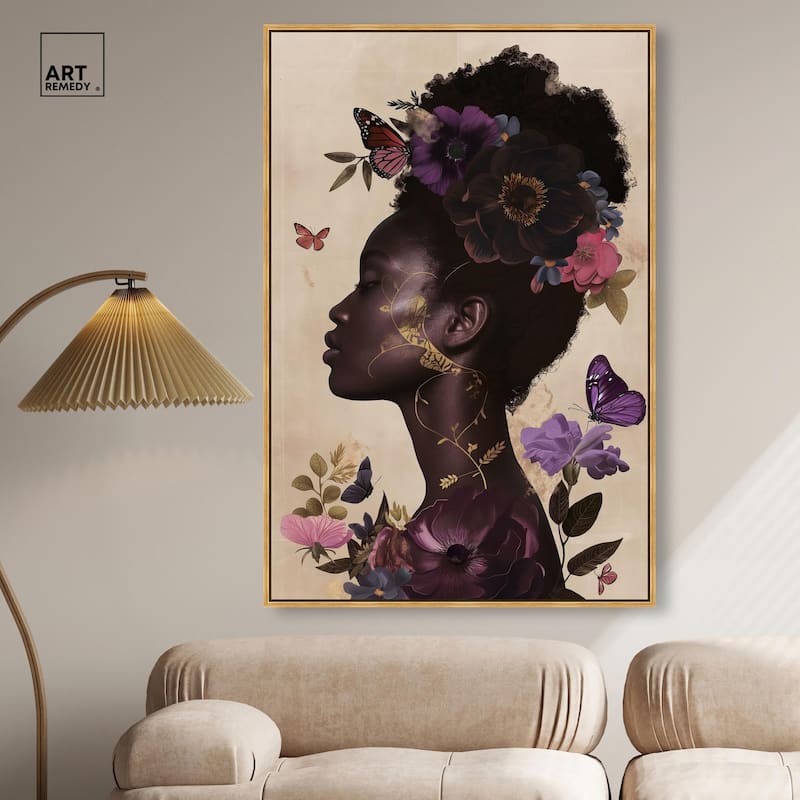 Burgundy Nectar Canvas by Art Remedy