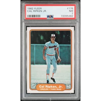 Cal Ripken Jr 1982 Fleer Baseball Rookie Card #176 Graded PSA 7 - 8'6" x 11'6"