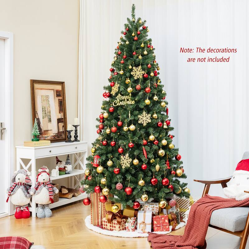 Gymax 6/7/8 FT Christmas Tree w/568/830/1182 PVC Branch Tips - See Details