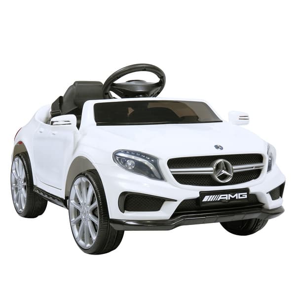 slide 2 of 39, Mercedes Benz Electric Car for Kids, 4 Rounds Remote Control Car Kids - White - Assembled