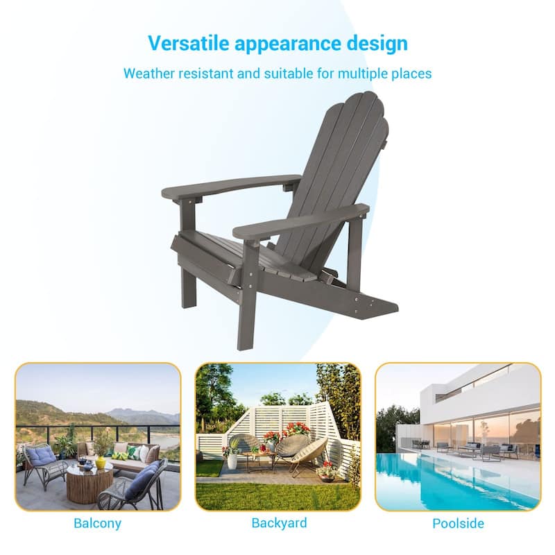 BONOSUKI Patio Adirondack Chairs Weather-resistant(Set of 2)