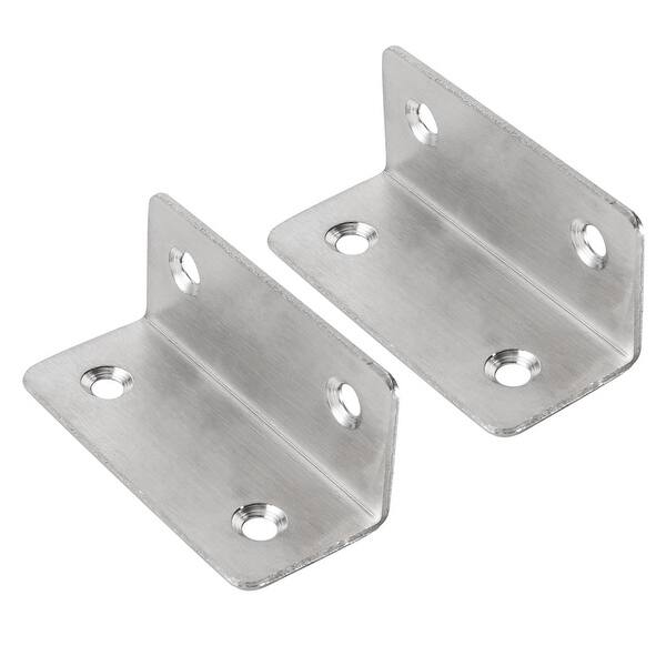2pcs Furniture Right Angle Bracket 60x25mm Corner Fastener L Shaped Silver On Sale Overstock 28765564