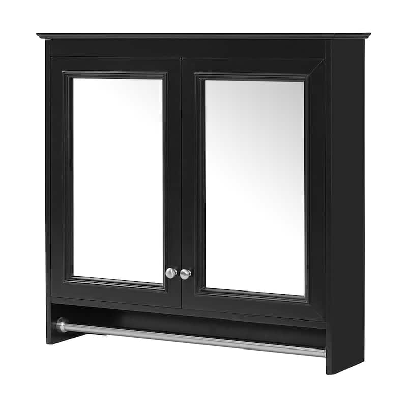 30" 3-in-1 Bathroom Mirror Medicine Cabinet - Wall Mounted with Adjustable Shelves, Soft Close Doors & High-Define Mirror