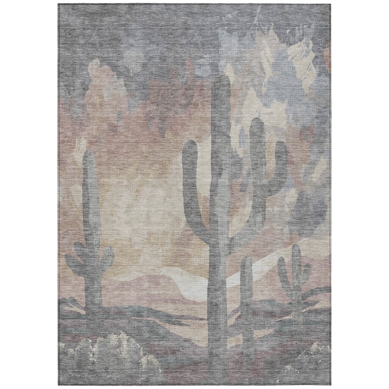 Machine Washable Indoor/ Outdoor Desert Inspiration Chantille Rug