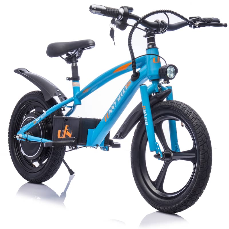 24V Kids Ride On Electric Dirt Bike,300W Super Power Motor,16in Wheels,Adjustable Seat Height,Hand-Operated Brakes