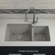 preview thumbnail 2 of 6, 32 Inch Lexicon Platinum Quartz Composite Drop-in Undermount Galaxy Concrete - 19" W x 32" L x 9.75" H