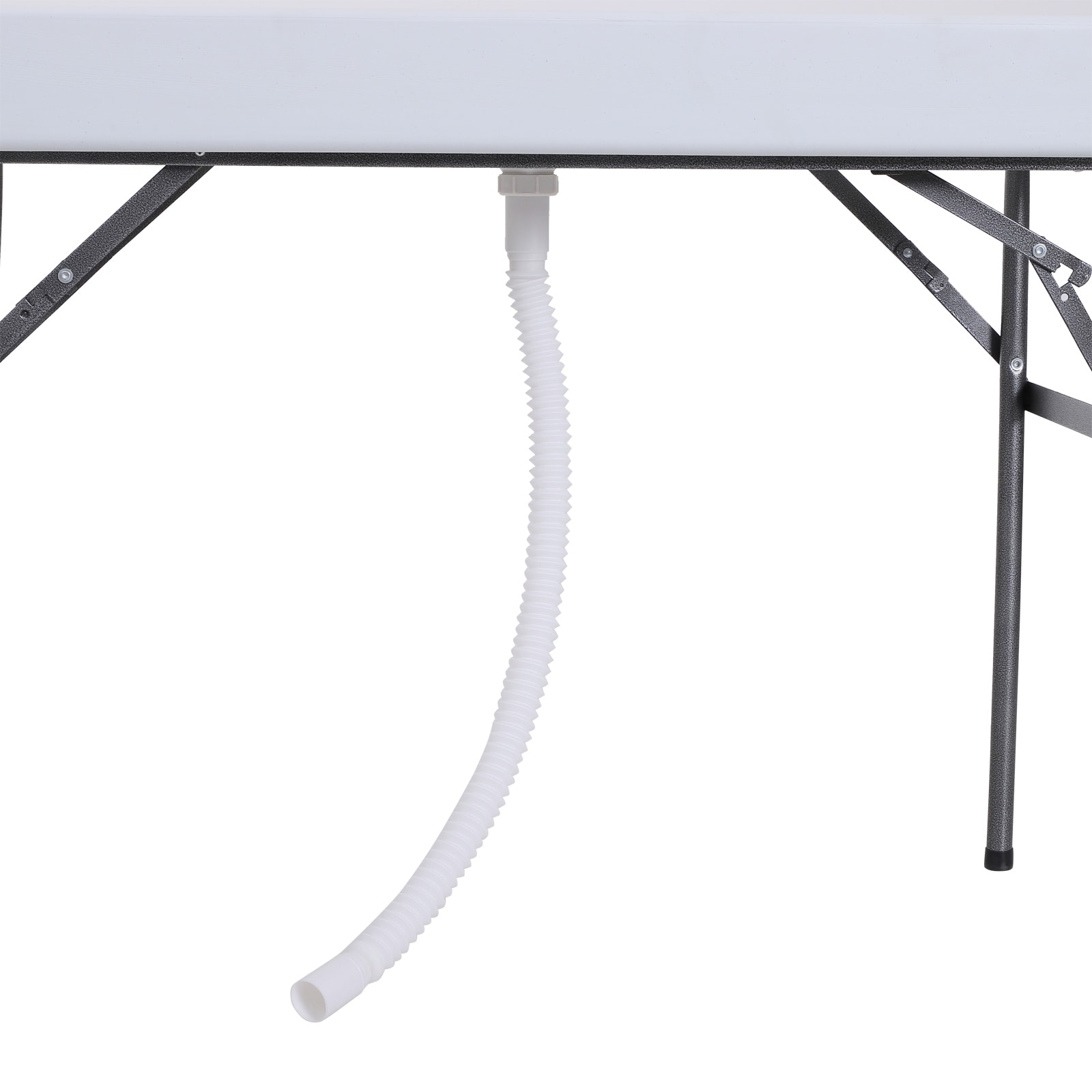 Outsunny 4FT Portable Folding Fish Fillet Cleaning Table Camping Picnic Ice  Party Desk with Sink & Water Drainage - White - Bed Bath & Beyond - 28304332