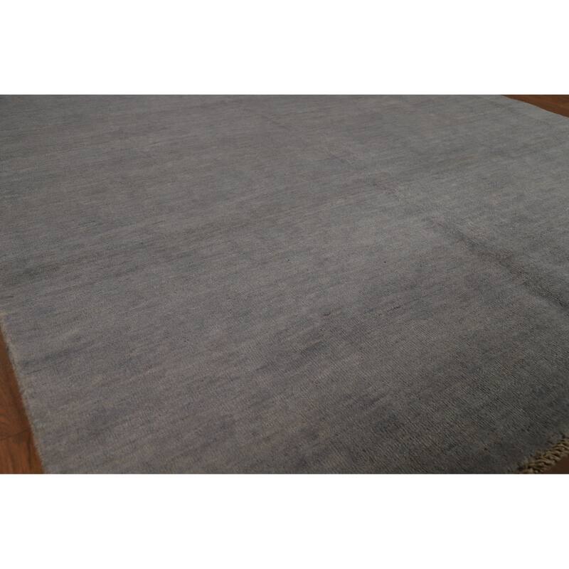 Gray Modern Gabbeh Oriental Area Rug Hand-Knotted Wool Carpet - 5'9" x 7'10"