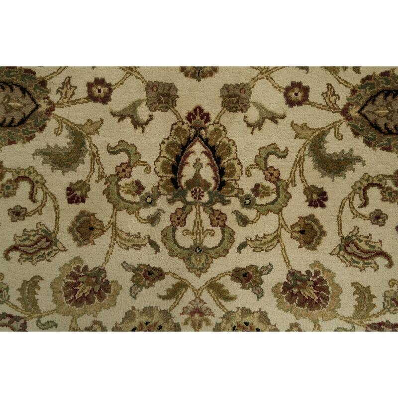 Hand Knotted Oriental 100% Wool Carpet Traditional All-Over Beige & Ivories Agra Area Rug - 10' 4'' X 8' 1''