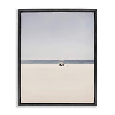 Stupell Distant California Beach Hut Framed Floater Canvas Wall Art Design By Gemma Bardot
