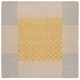 preview thumbnail 41 of 42, SAFAVIEH Handmade Genre Gunbritt Checkered Wool Rug 6' Square - Gold/Beige