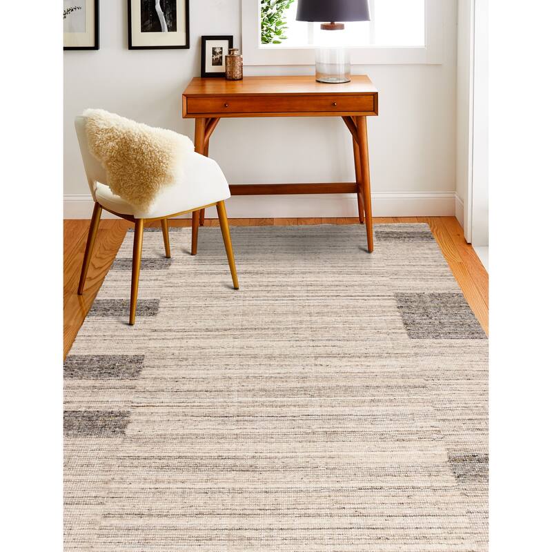 Bashian Leonidas Beige Contemporary Area Rug