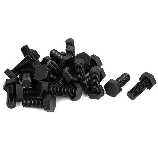 Sw30 Thread 25x M12x30mm Full Thread Nylon Metric Hex Hexagon Head Cap Screw Bolt ...