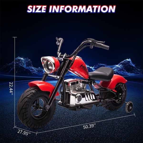 dimension image slide 3 of 4, Kids Electric Off-Road Dirt Bike,36V Motorcycle with Top Speed of 16.5 Mph