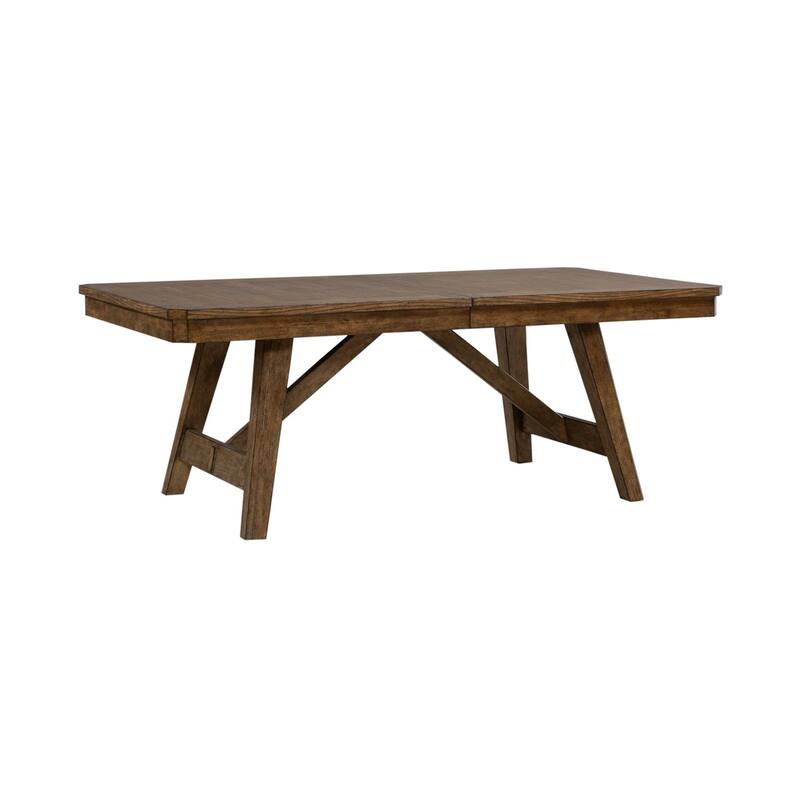 Liberty Furniture Carolina Park Trestle Table, Upholstered Side Chairs Dining Set