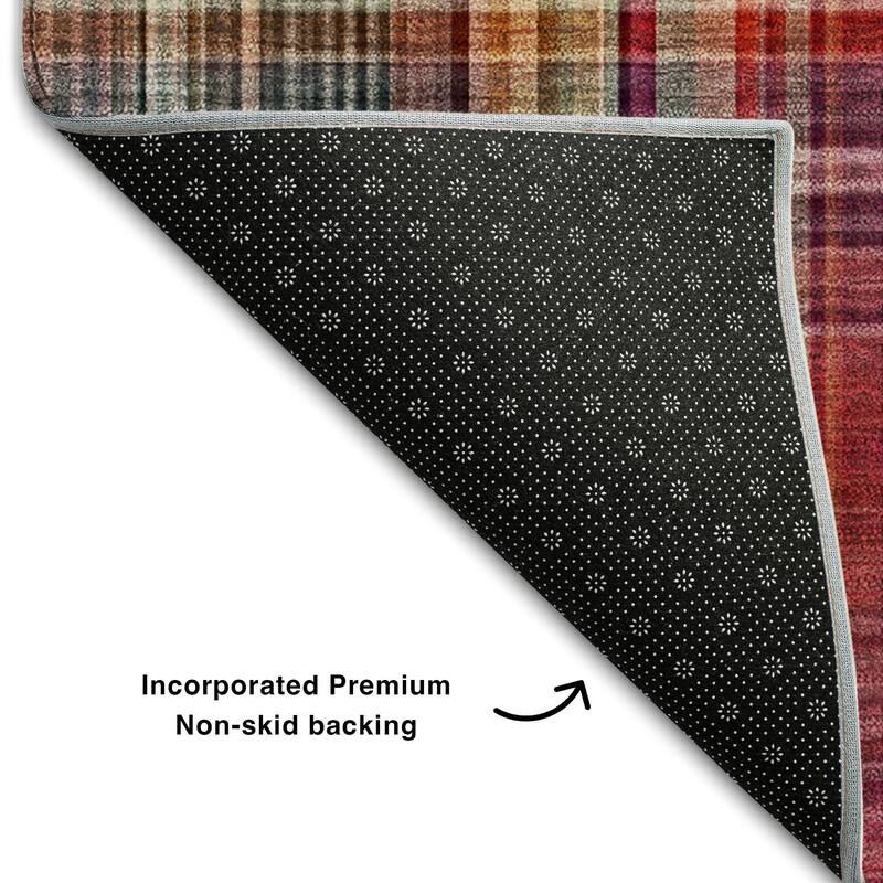 Premium Washable Super Soft Plaid Mayfield Rug