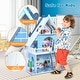 preview thumbnail 5 of 7, SUGIFT Wooden Dollhouse 3-Story Pretend Playset with Furniture and Doll Gift for Age 3+ Year