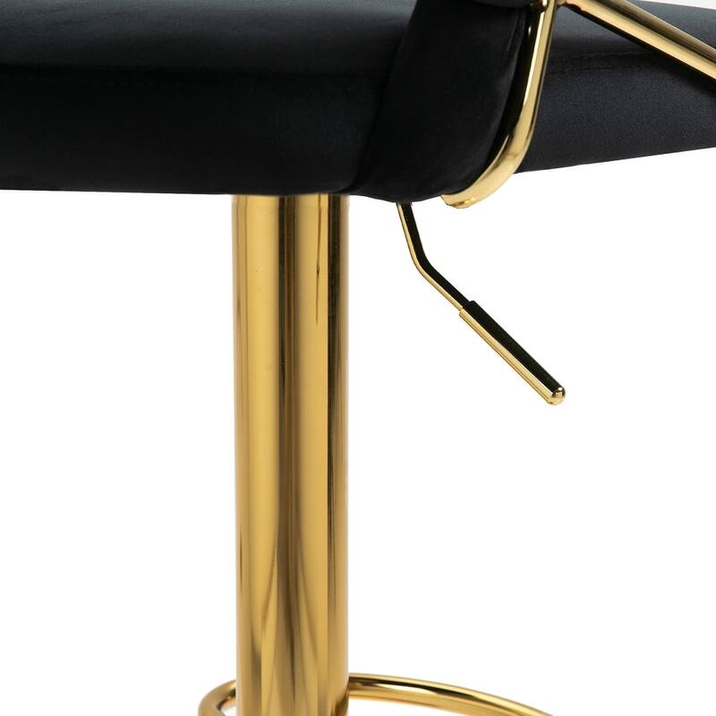 Modern Velvet Counter Bar Stools with Backs(Set of 4)