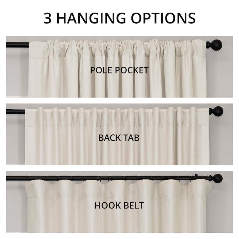 Exclusive Fabrics Blackout Extra Wide Faux Dupioni Curtain (1 Panel)