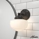 preview thumbnail 1 of 8, Hunter Saddle Creek 1-Light Wall Sconce - Modern Schoolhouse, Transitional - Damp Rated! Noble Bronze-White Glass
