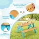 preview thumbnail 5 of 8, Kids Picnic Table Set Children Outdoor Wooden Table with Bench Seats - See Details