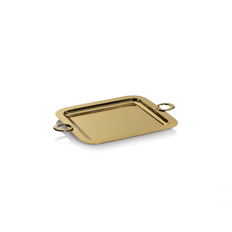 Ollie Gold Polished Brass Serving Tray - 18" x 13"