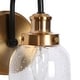 preview thumbnail 7 of 6, Kesa Modern Black Gold 1-Light Wall Sconces Bathroom Vanity Lights with Seeded Glass