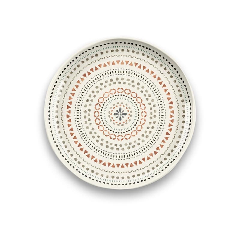 Abode Homewares Desert Mandala Planta Salad - Beige - 8.5" - Set of 6