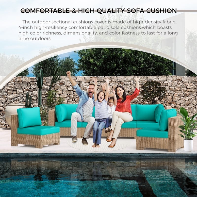 14 Piece Outdoor Furniture Replacement Cushions,Patio Seat Cushions