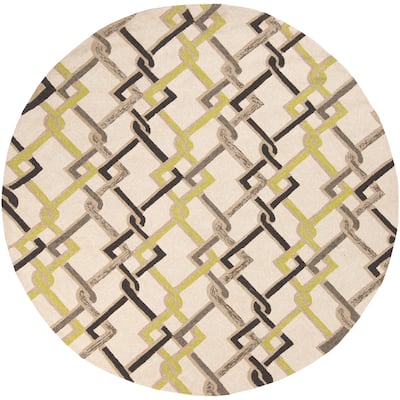 Hand-hooked Angelina Contemporary Geometric Indoor/ Outdoor Area Rug