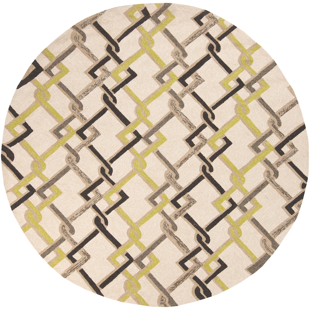 Hand-hooked Angelina Contemporary Geometric Indoor/ Outdoor Area Rug