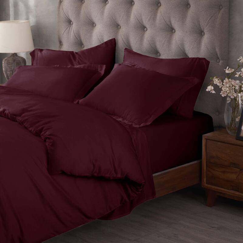 Superior Egyptian Cotton 400 Thread Count Solid Duvet Cover Set