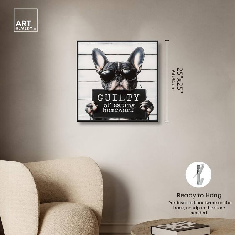 Guilty of Eating Homework Canvas by Art Remedy