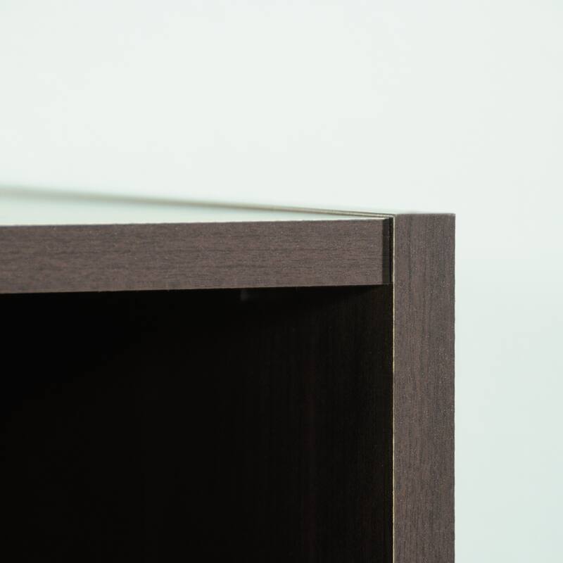 Engineered Wood Transitional Desk with Storage