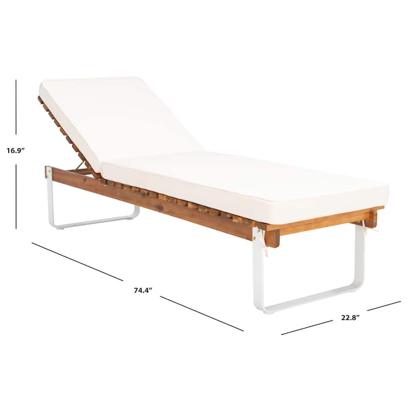 SAFAVIEH Outdoor Maleah Sunlounger - 23Wx17Dx74H