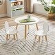 preview thumbnail 2 of 6, VECELO Kids Table with 2 Chairs Set for Toddlers, Boys, Girls, 3 Piece Kiddy Table and Chairs Set, White