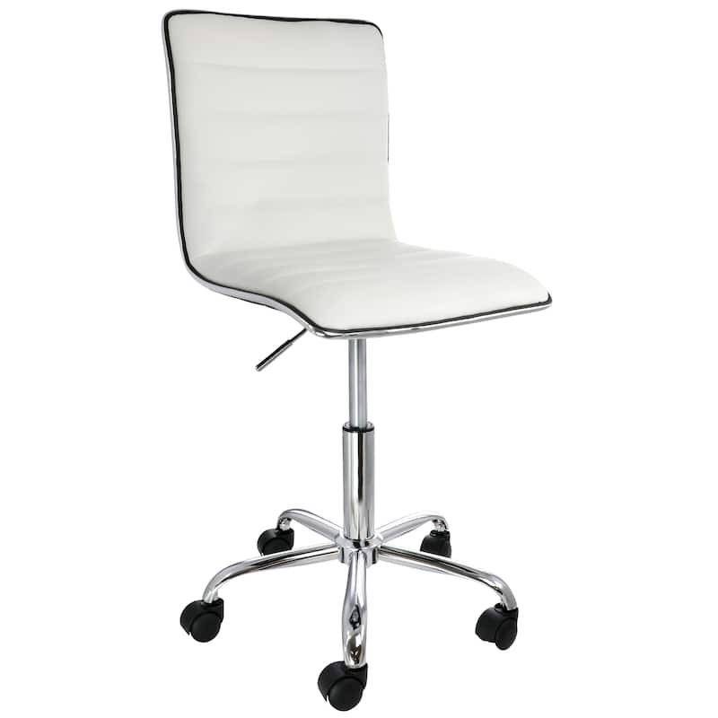 Faux Leather Adjustable Rolling Office Chair - 29.3-34 Inches